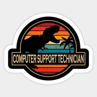 Computer Support Technician Dinosaur Sticker